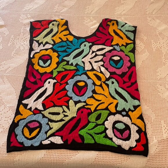 hand made Tops - Huipil shirt Oaxaca Mexique hand embroidered